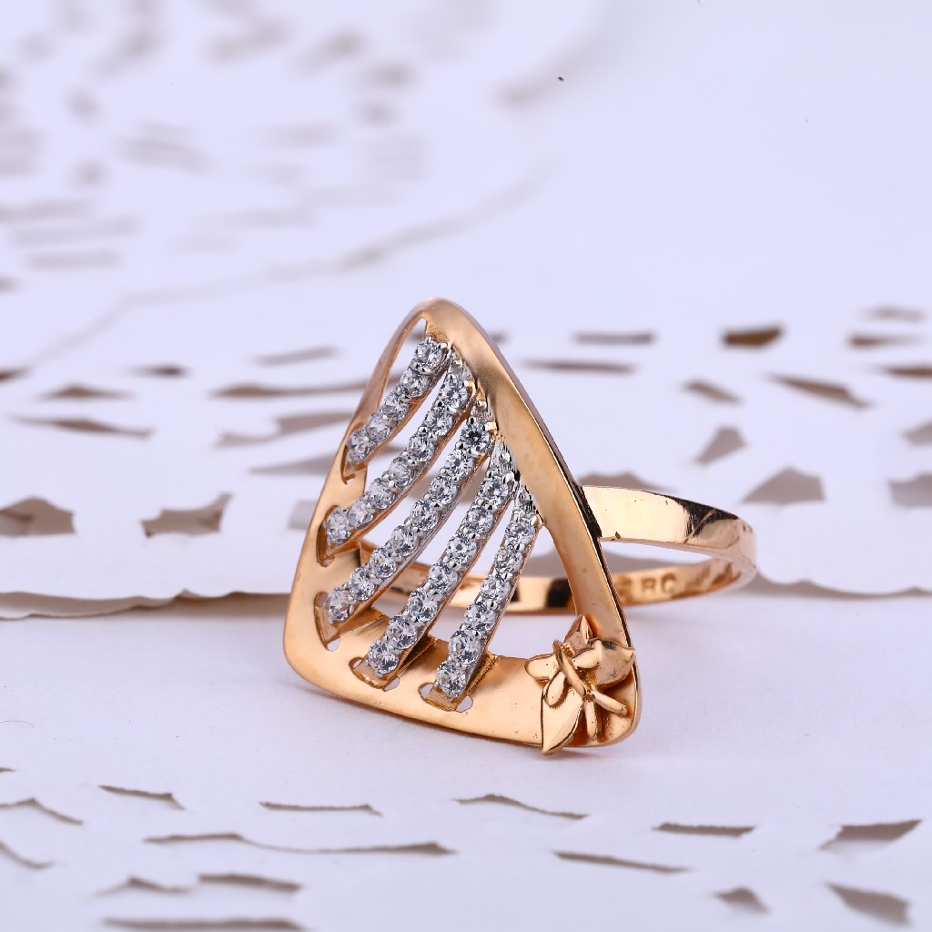 18CT Rose Gold cz Exclusive Ladies ring RLR572
