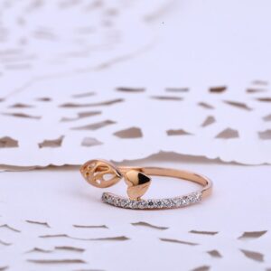 18CT Rose Gold cz Delicate Ladies ring RLR573