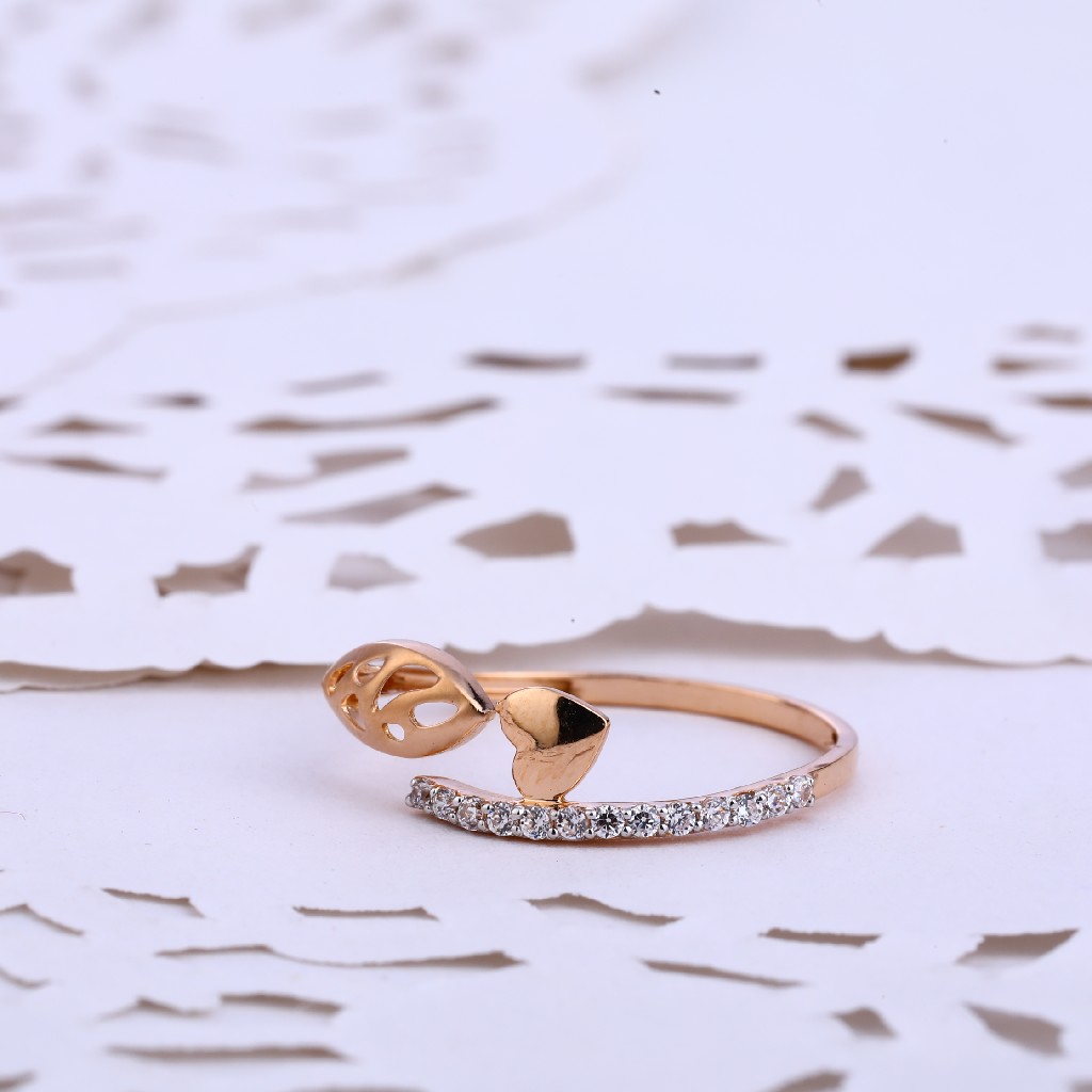 18CT Rose Gold cz Delicate Ladies ring RLR573
