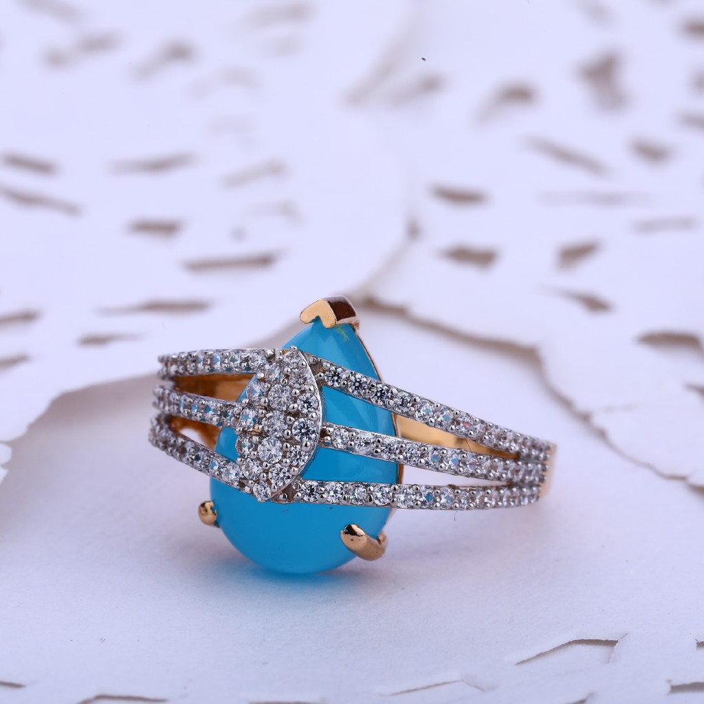 18kt CZ Rose Gold Exclusive Women's Ring RLR503