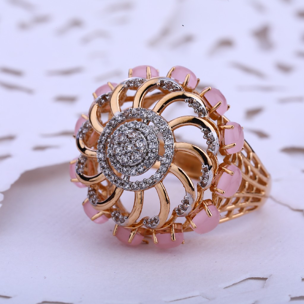 18kt CZ Rose Gold Women's Ring RLR504p