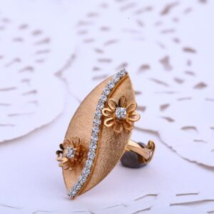 760 Rose Gold Designer Hallmark Ladies Ring RLR516