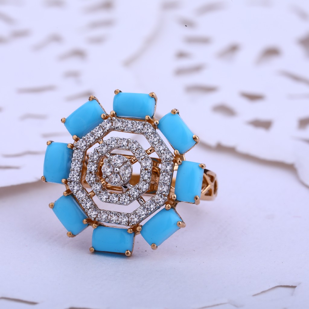 760 Rose Gold Hallmark Ladies Ring RLR514