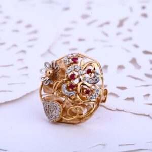 760 Rose Gold Designer Ladies Ring RLR523