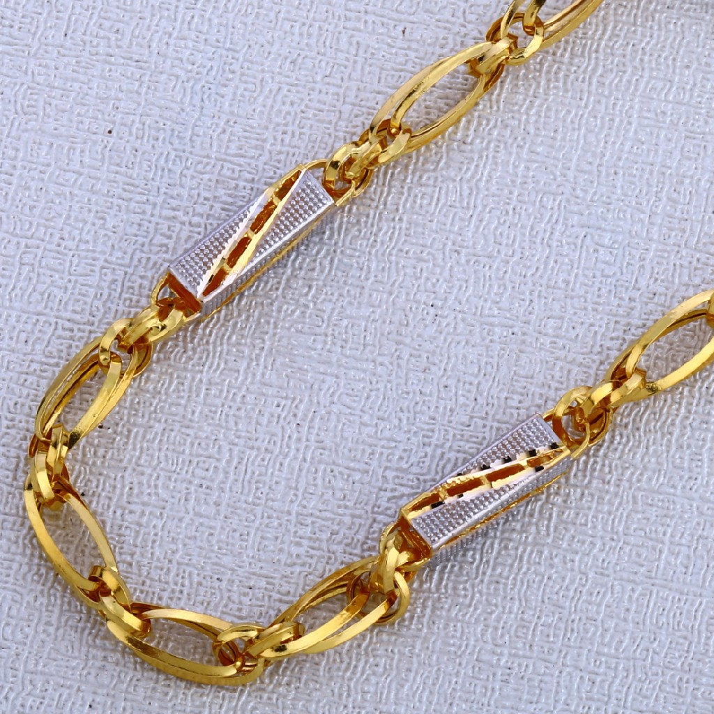 916 Gold Men's Fancy Plain Chain MCH517 - Image 2