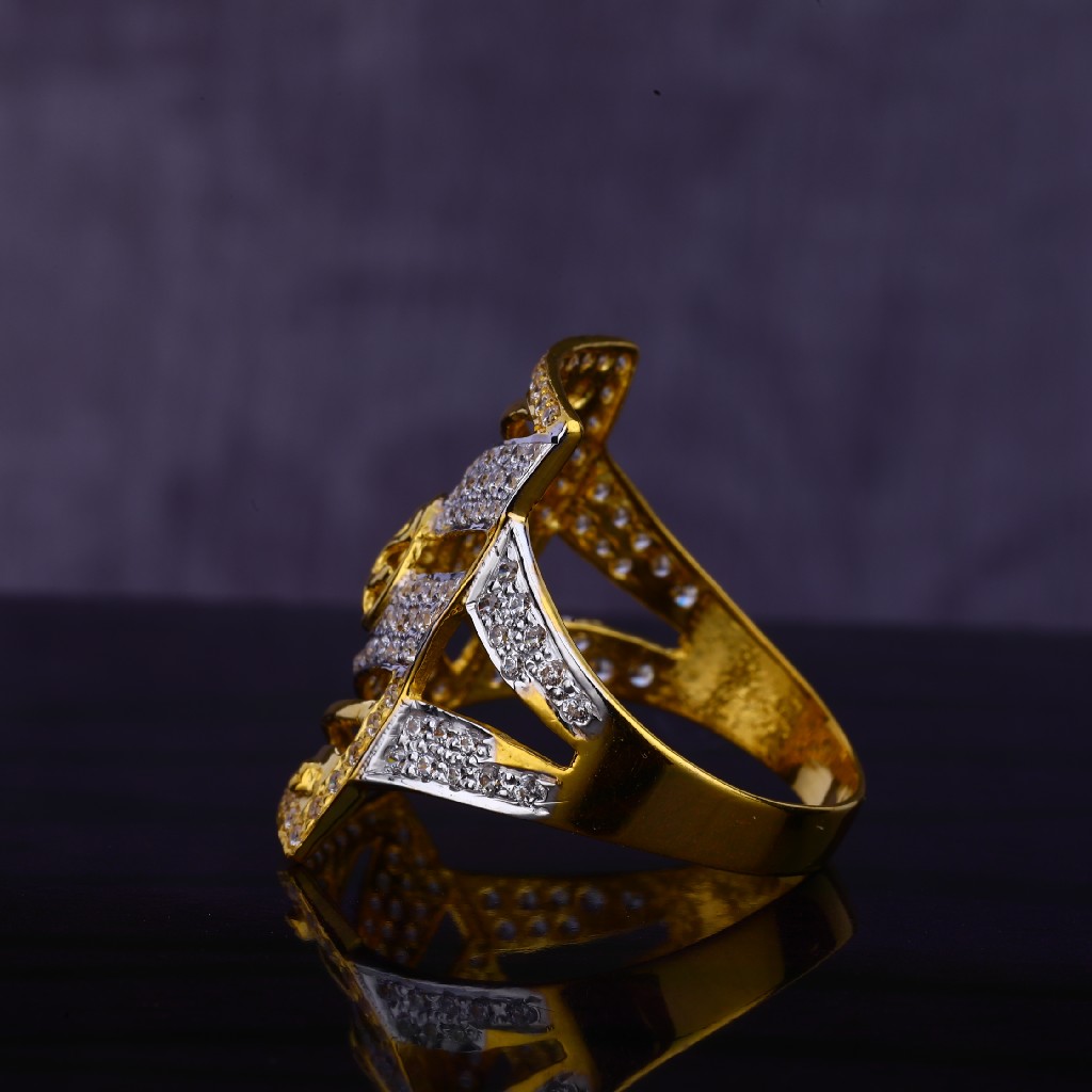 22KT CZ Gent's Delicate God Ring MGR139 - Image 2
