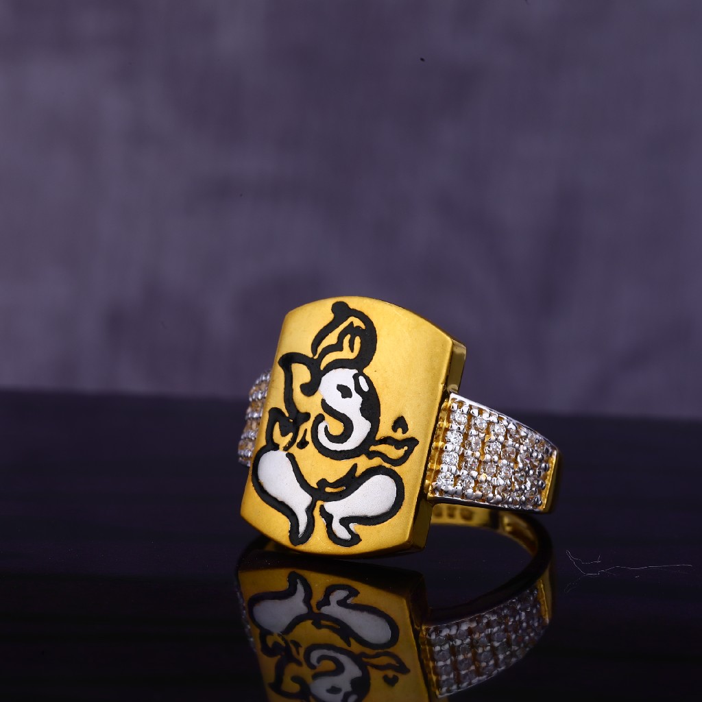 22KT CZ Gent's Classic God Ring MGR143