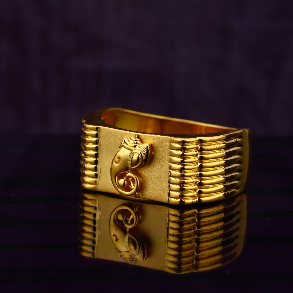22KT CZ Hallmark Gorgeous Gold men's God Ring MGR123