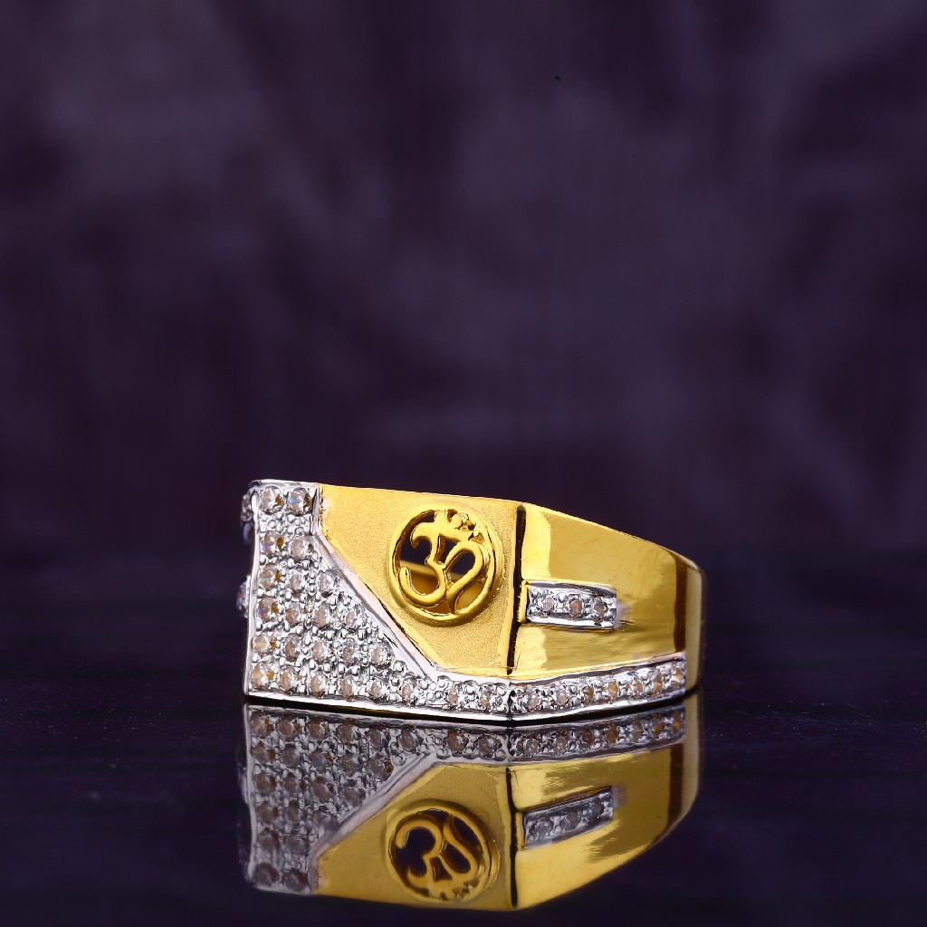 22KT CZ Gold Designer men's God Ring MGR142