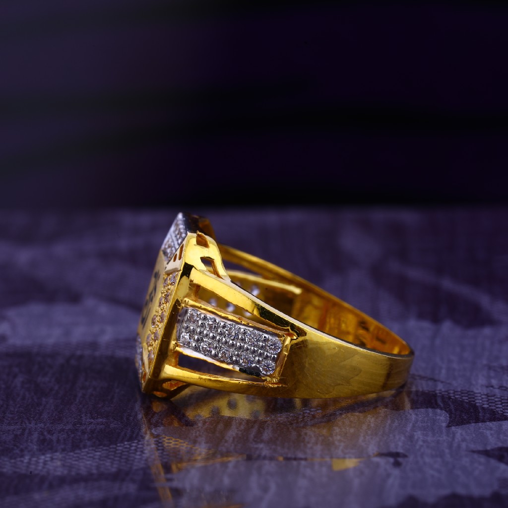 916 CZ Gold Hallmark Gorgeous Gent's God Ring MGR146 - Image 2