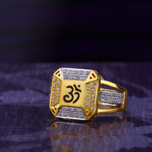 916 CZ Gold Hallmark Gorgeous Gent's God Ring MGR146