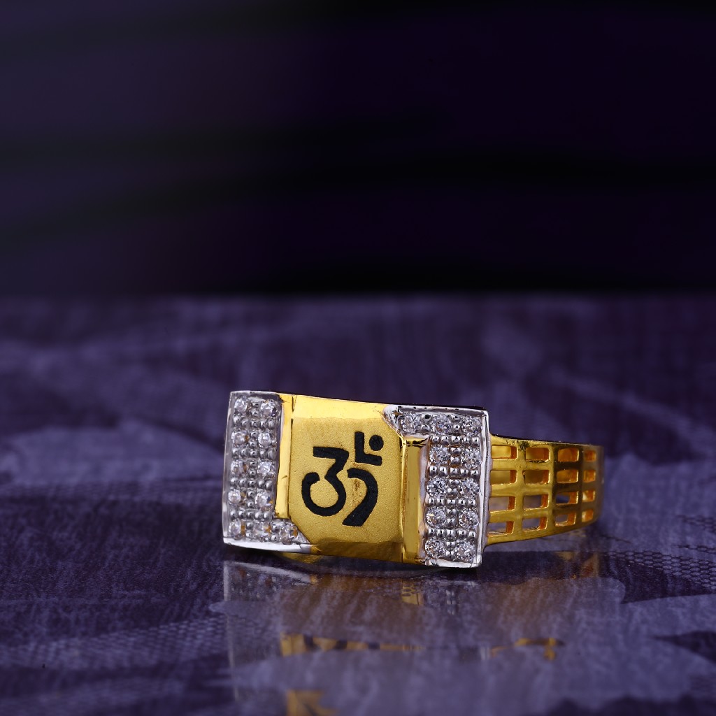 916 CZ Gold Hallmark Exclusive Gent's God Ring MGR147