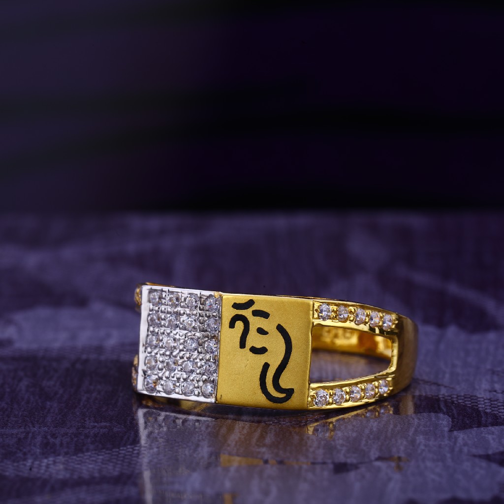 916 CZ Gold Stylish Gentlemen's God Ring MGR156