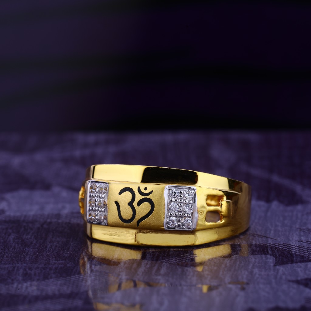 916 CZ Gold Fancy Gentlemen's God Ring MGR160