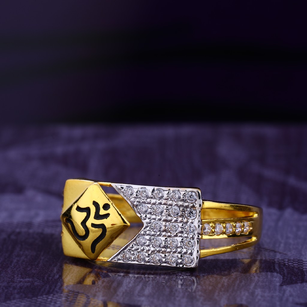 916 CZ Gold Gentlemen's God Ring MGR162