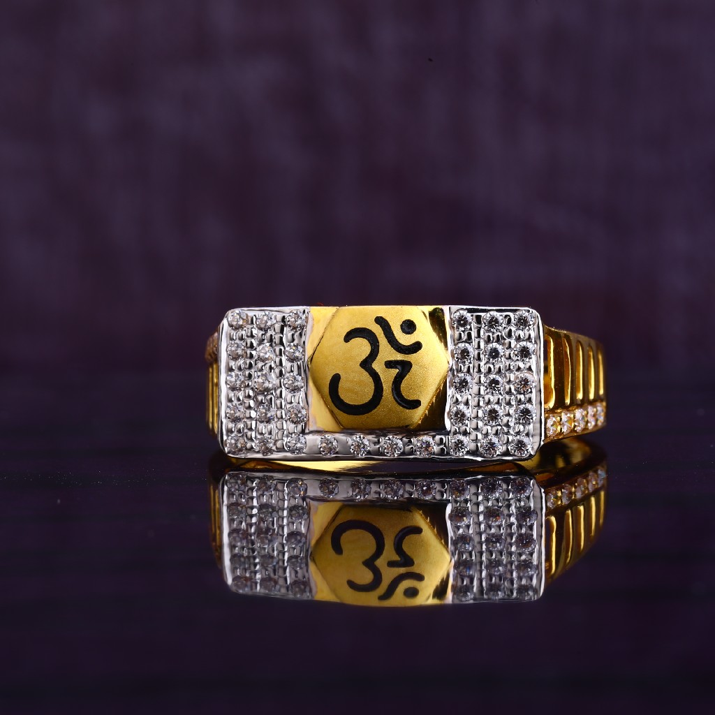 916 Gold Plain Classic Men's Gold Ring MGR135 - Image 2
