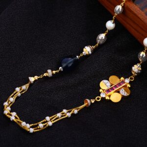 22KT Gold Ladies stylish  Antique Chain Mala AC182