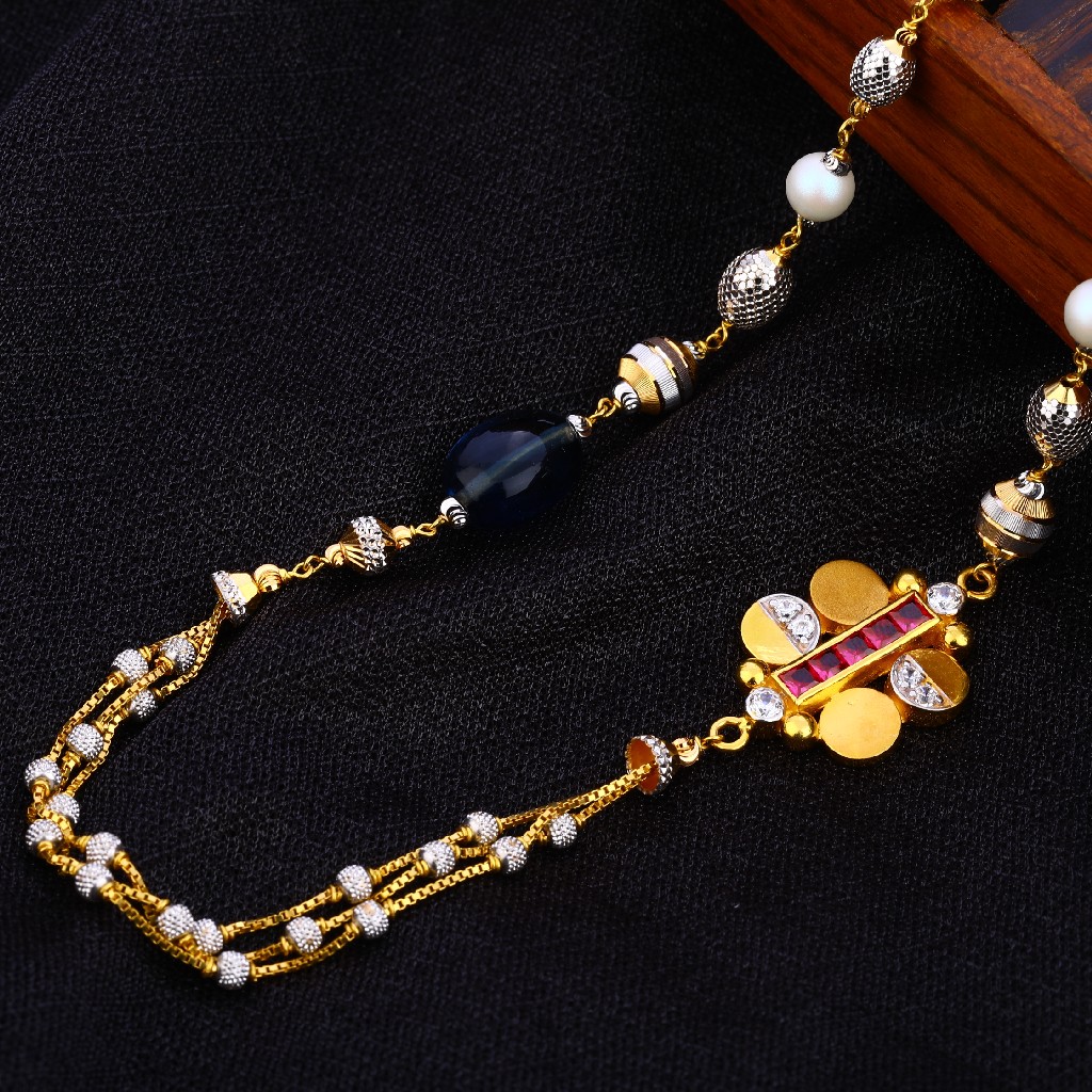 22KT Gold Ladies stylish  Antique Chain Mala AC182
