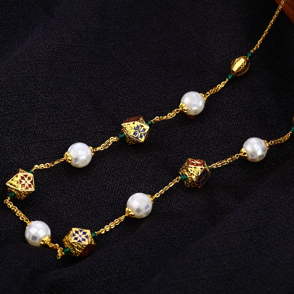 22KT Gold Ladies Exclusive Antique Chain Mala AC186