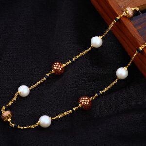 22KT Gold Ladies Antique Chain Mala AC190
