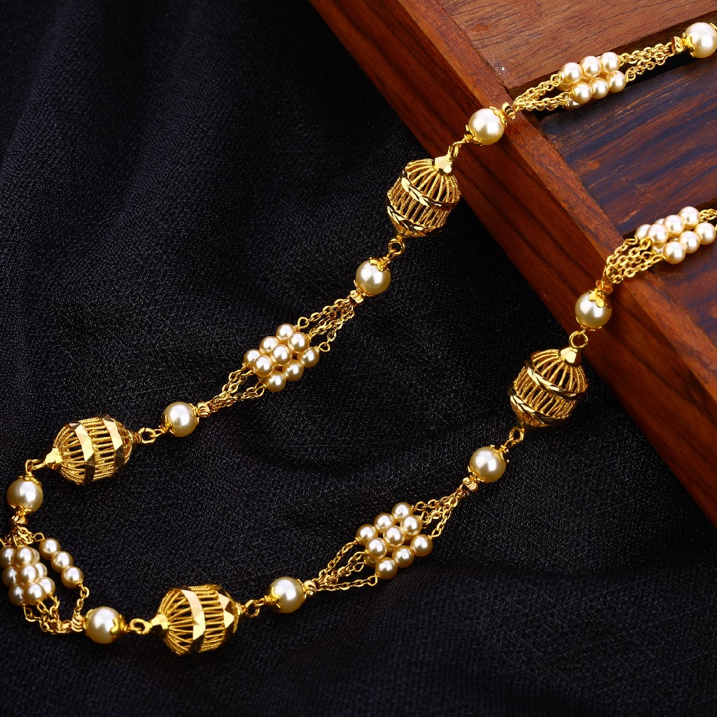 916 Gold Hallmark Exclusive Antique Chain Mala AC193