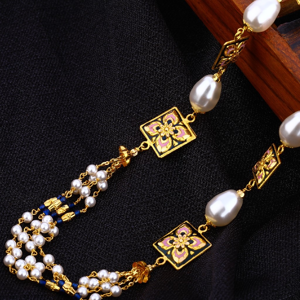 916 gold hallmark antique chain mala ac19 - Image 2