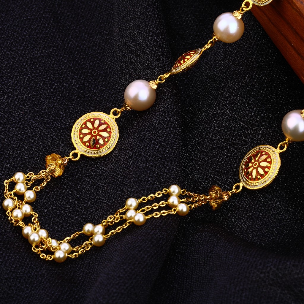 916 Gold Antique Classic Women's Chain Mala AC203 - Image 2