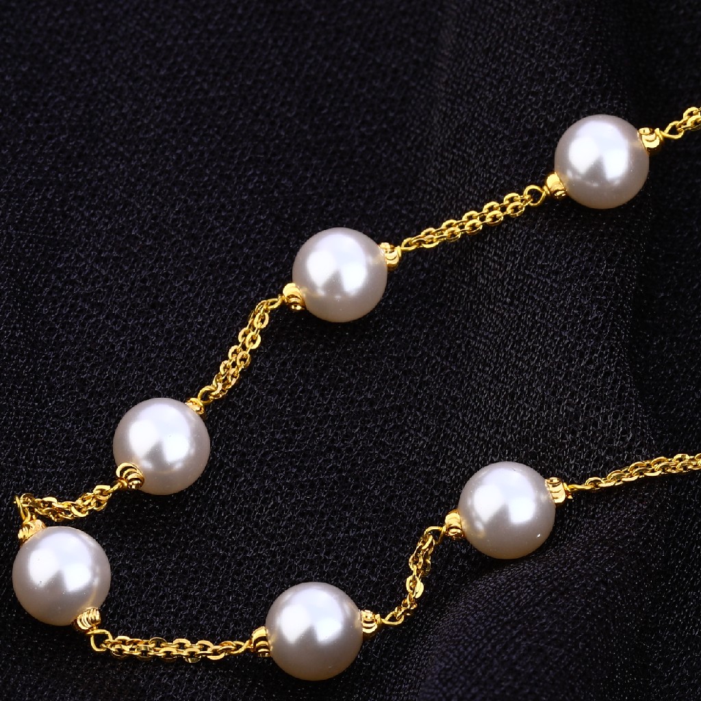 916 Gold Antique Chain Mala AC205 - Image 2