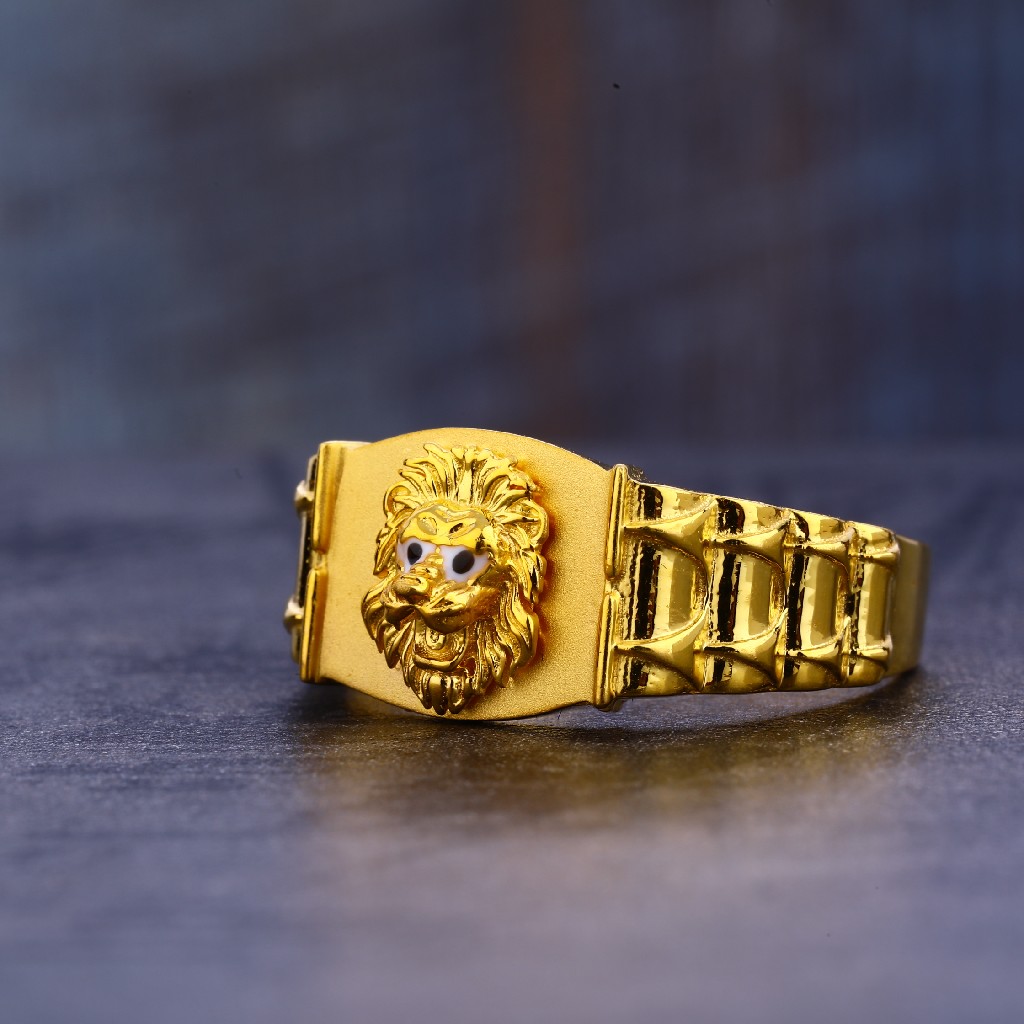 916 Gold Cz Hallmark Designer Gent's  Ring MR658