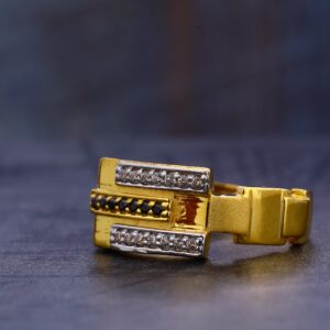 916 Gold Cz Hallmark Classic Gent's  Ring MR657