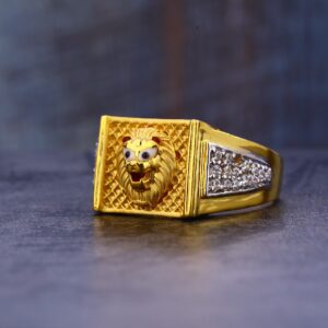 916 Gold Cz Stylish Men's  Ring MR659