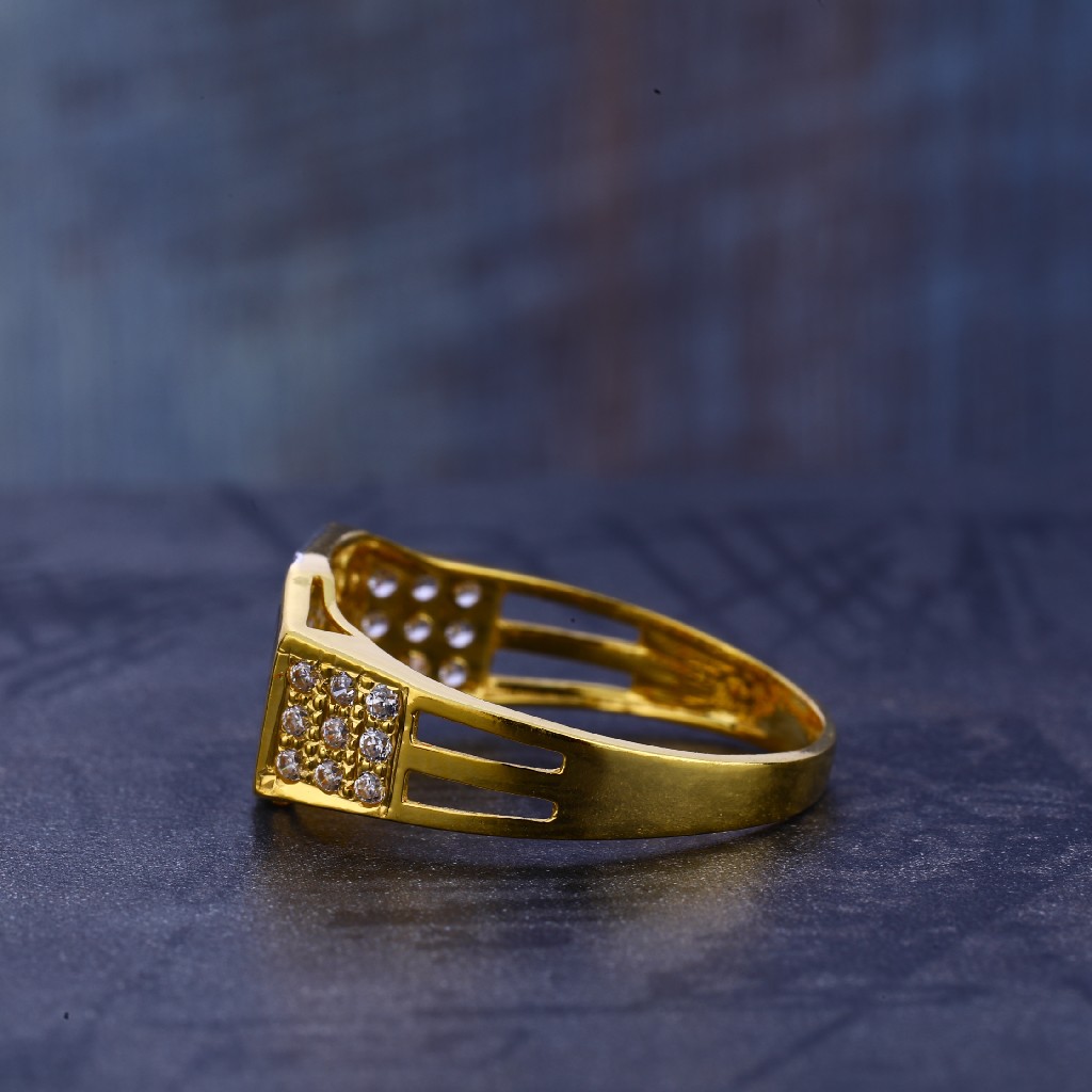 22CT Cz Gold Fancy Gentlemen's Ring MR703 - Image 2