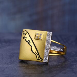22CT Cz Gold Delicate Gentlemen's Ring MR709