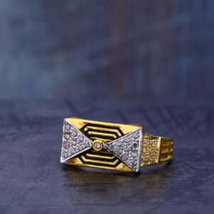 22CT Cz Gold Designer Gentlemen's Ring MR708