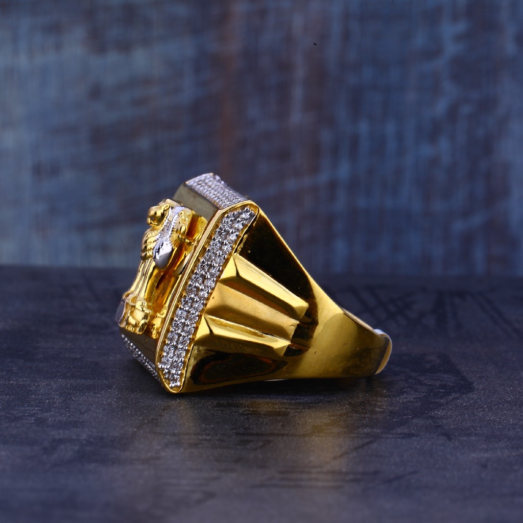 22CT Cz Gold Classic Gentlemen's Ring MR653 - Image 3