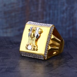 22CT Cz Gold Classic Gentlemen's Ring MR653