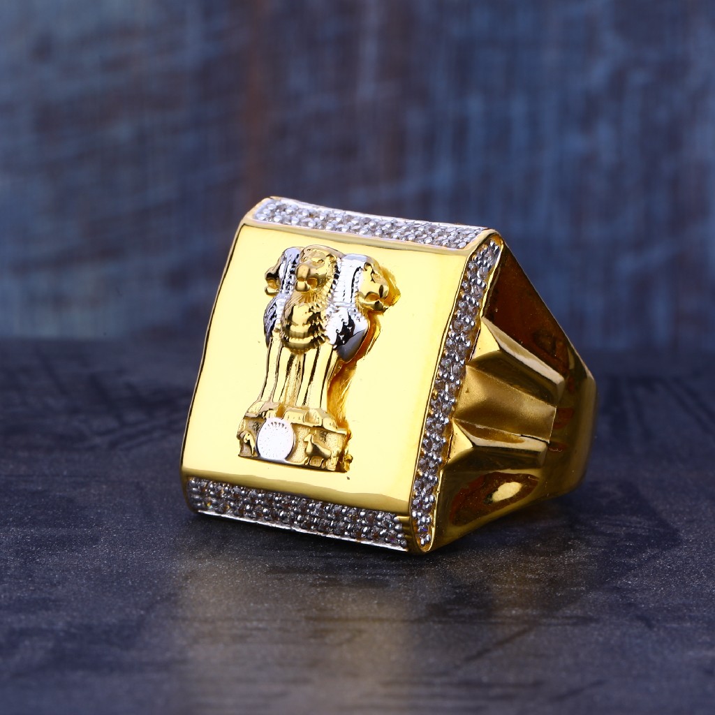 22CT Cz Gold Classic Gentlemen's Ring MR653