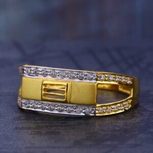 22CT Cz Gold Gentlemen's Ring MR711