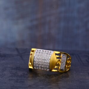 22KT Gold Cz Exclusive Gent's Ring MR673