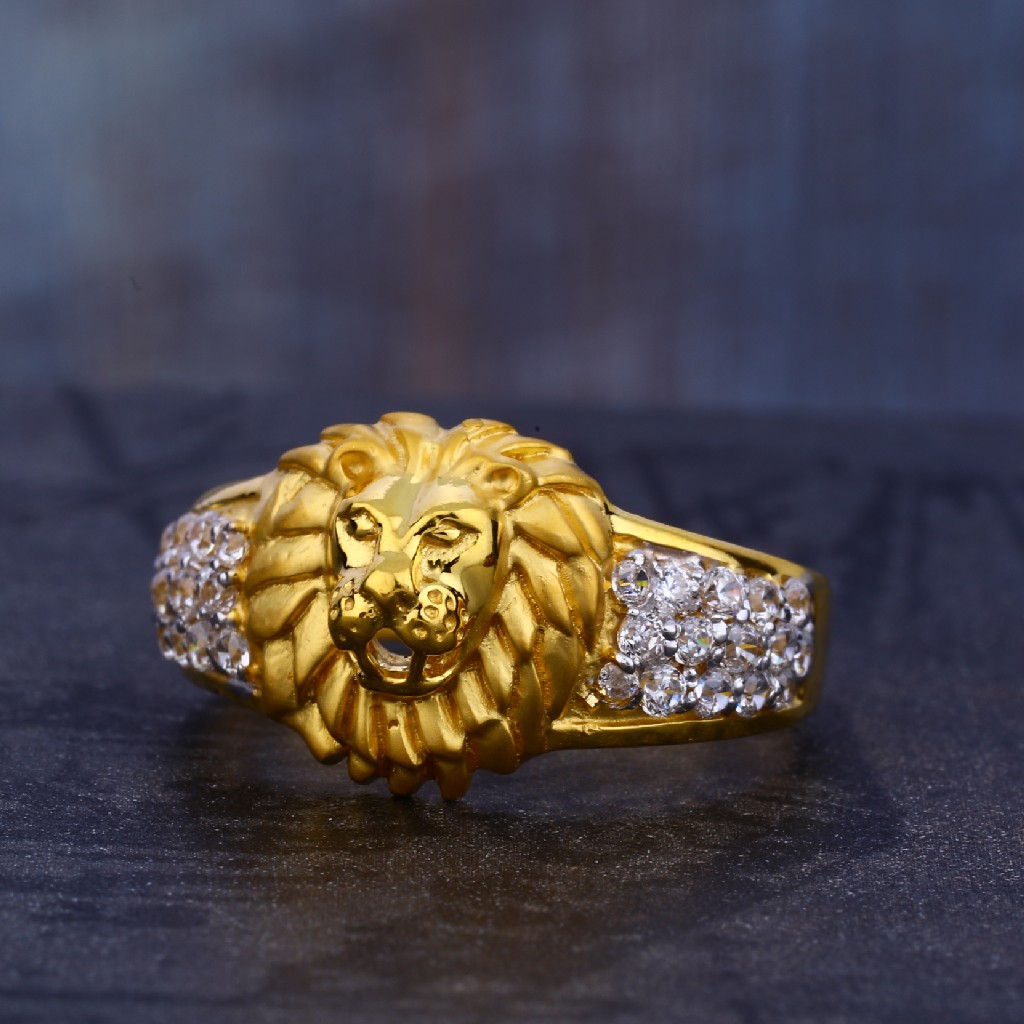 22Kt CZ Hallmark Gold men's Ring MR685