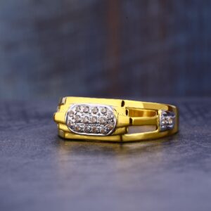 916 Gold Cz Delicate Hallmark Mens Ring MR654
