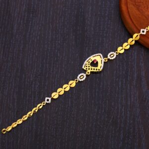 22CT Gold Plain Women's Bracelet LB288