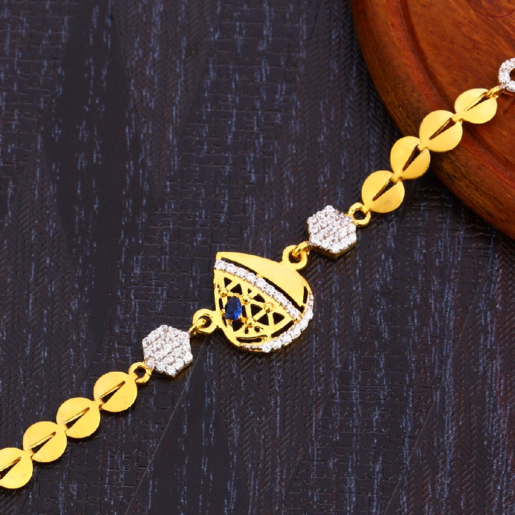 22CT Gold Plain Hallmark Bracelet LB291 - Image 2