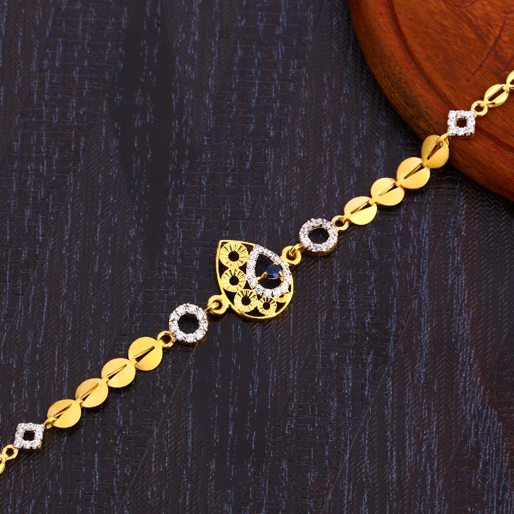 22CT Gold Hallmark Fancy Women's Bracelet LB292 - Image 2