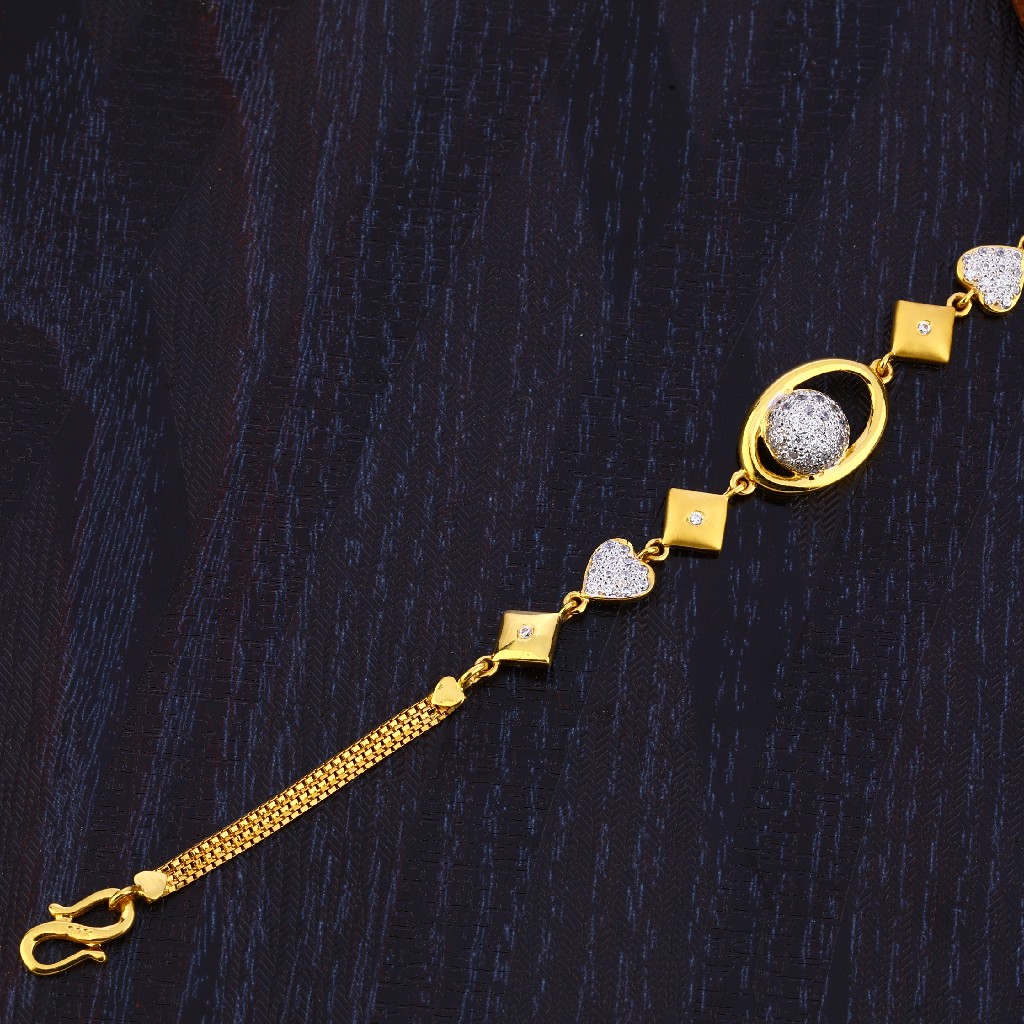 916 Gold Women's Gorgeous  Plain Bracelet LB330
