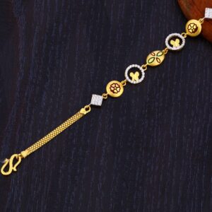 916 Gold Women's Plain  Bracelet LB333
