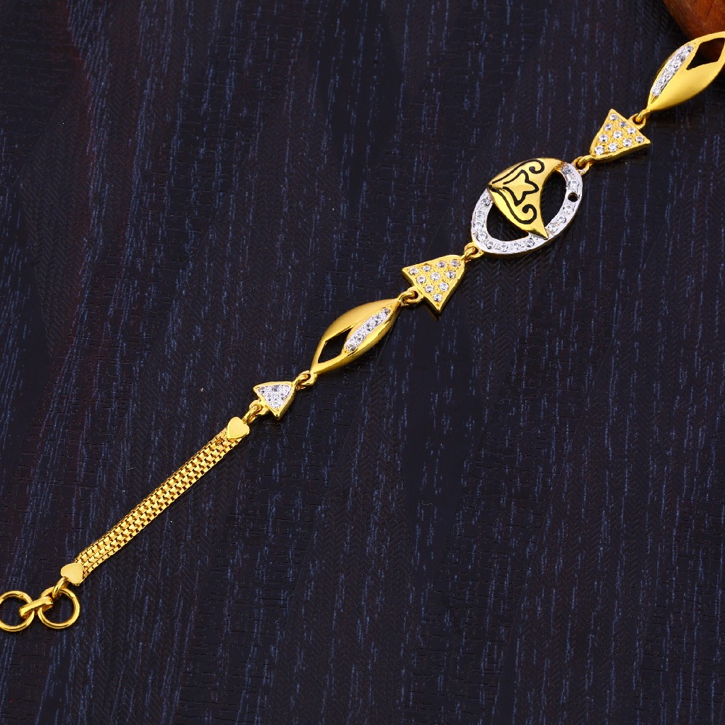 916 Gold Ladies Plain Gorgeous Bracelet LB343