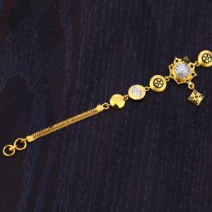 916 Gold Ladies Plain Fancy Bracelet LB347