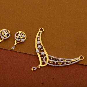 22kt Cz Ladies Classic Pendant Set MP268
