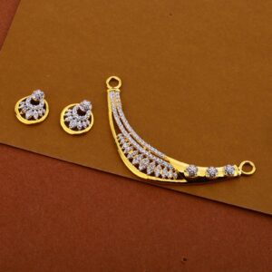 22kt Cz Women's Delicate Pendant Set MP274